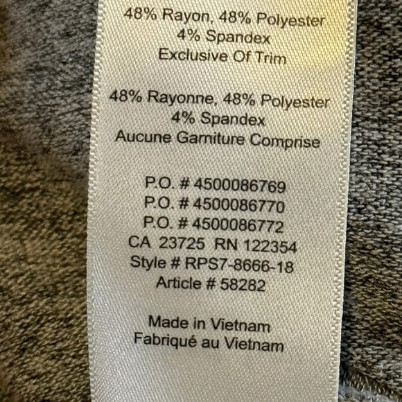 Aritzia Wilfred Free Gail Dress M Long Sleeve V Neck Gray Party Office Travel - Picture 8 of 8